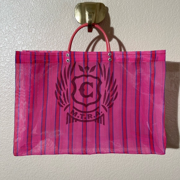 Consuela Handbags - Consuela Pink and Blue Mesh Tote